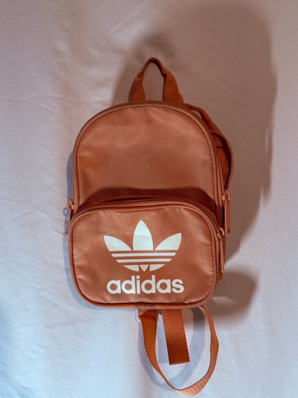 adidas Originals Santiago Mini Backpack Peach Coral Trefoil Logo Small Bag